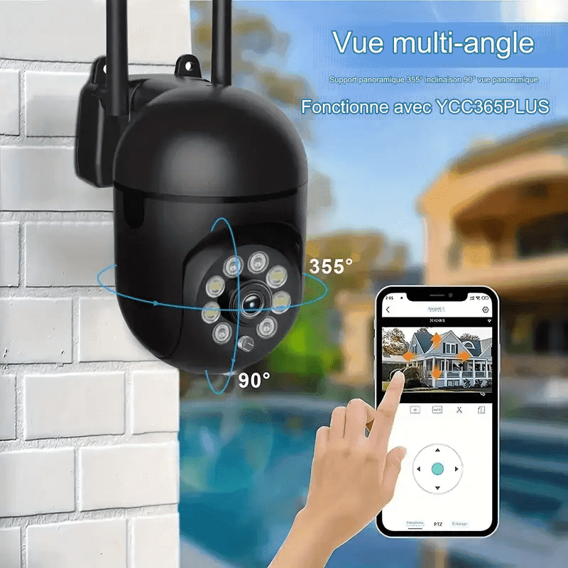 Camera Extérieur WIFI Motorisé Tracking Détection De Mouvement, Haut Parleur/Micro, Vision Nocturne - Adriansécurité