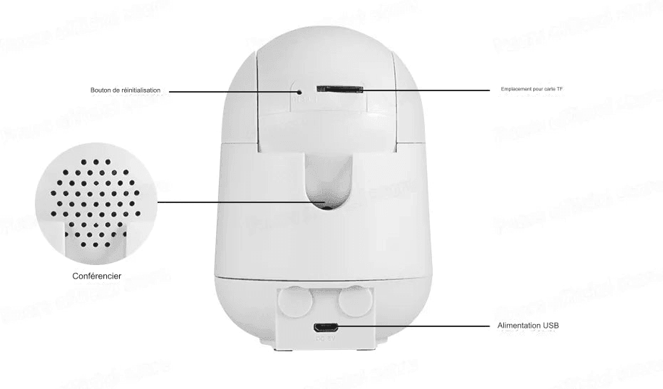 Camera Intérieur WIFI Motorisé Tracking Détection De Mouvement, Haut Parleur/Micro, Vision Nocturne - Adriansécurité