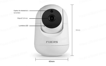 Camera Intérieur WIFI Motorisé Tracking Détection De Mouvement, Haut Parleur/Micro, Vision Nocturne - Adriansécurité